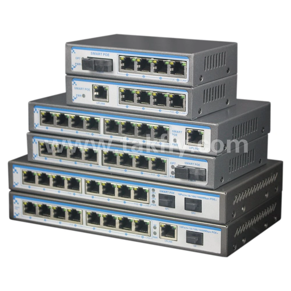 10-100-1000М 8 портов RJ45 сети Ethernet с поддержкой Poe