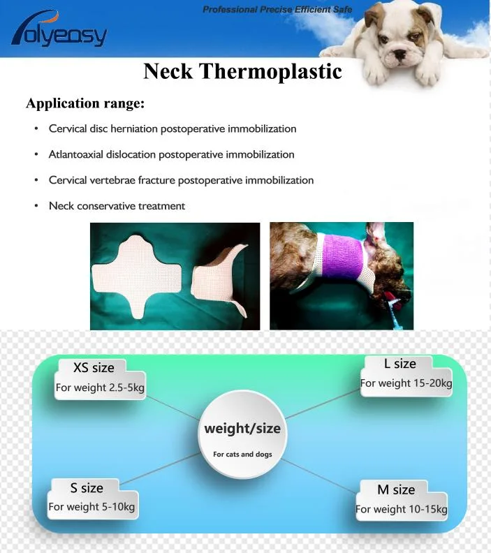 Veterinary Neck Splint Thermoplastic Splint Low Temperature Thermoplastic Material for Animals