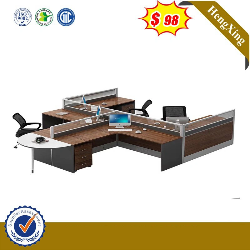 Wooden Call Center Clusters Operative Table Office Workstation