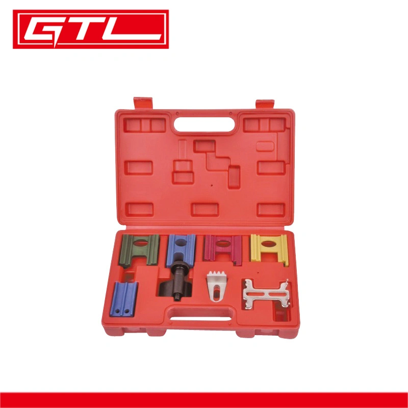 8PCS Universal Engine Timing Locking Tool Set Camshaft Timing Belt Kit Camshaft Tools Flywheel Locking Tool Kit with Red Carrying Case (48013502)