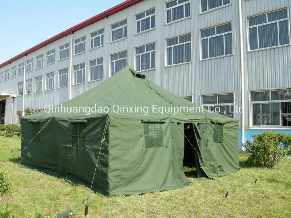 Fábrica Qx 10 20 30 40 50 personas en Angola/África/Europa Gran Carpa Carpa de estilo militar del ejército impermeable