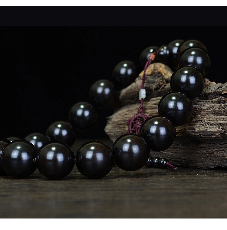 Ebony Buddha Bead Log Purple Light Sandalwood Submerged Bracelet Rosary Beads