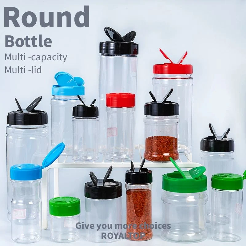 China Supplier Spice Bottle Salt and Pepper Container Plastic Spice Bottle with Shaker Lid