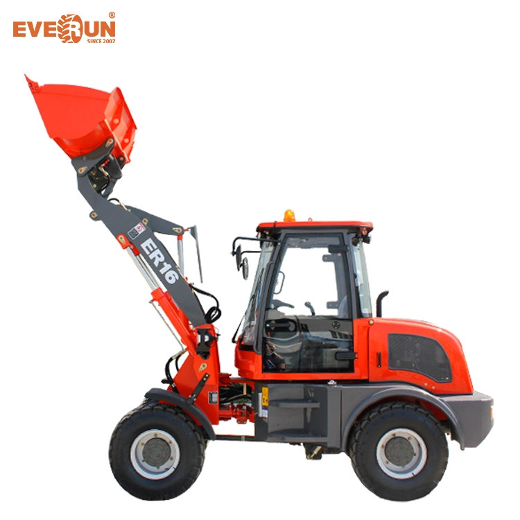 Everun Ce 1.6ton Er16 Mini Wheel Loader with Ce for Construction