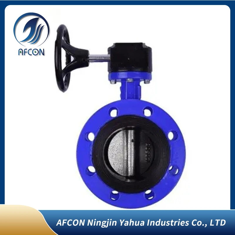 DN80 3 Inch Pn16 EPDM Rubber Seat Double Flange Ductile Iron Single Acting Pneumatic Butterfly Valve