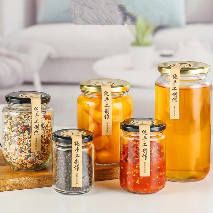 Free Sample 1000ml Big Capacity Glass Bottle Big Volume Glass Jam Jar Honey Glass Jar