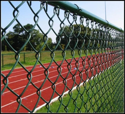 Galvanized / PVC Coated Chain Link Wire Mesh Fence