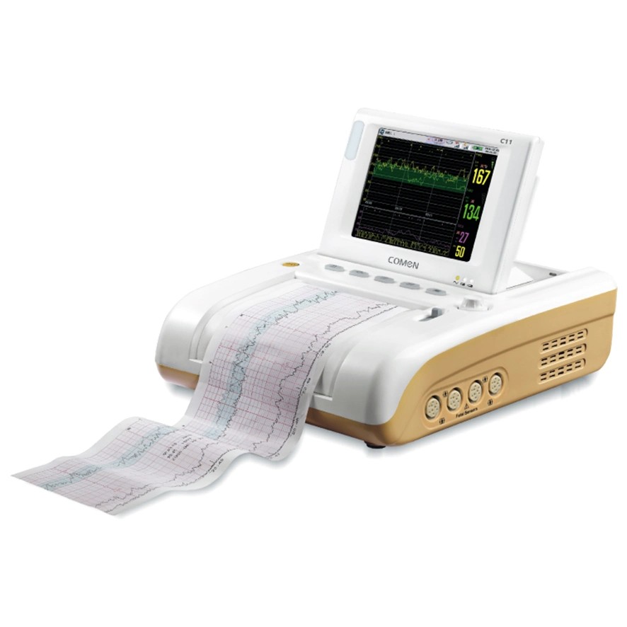 Comen C11 portable Jumper 12 pouces écran couleur Cardiograph CTG Moniteur fœtal en mode Doppler avec jumeaux