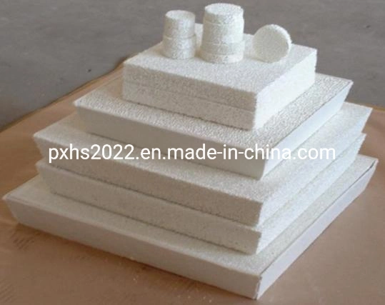 Al203 Material 12*12*2inch 10-60ppi Ceramic Foam Plate Using for Aluminum Filtration