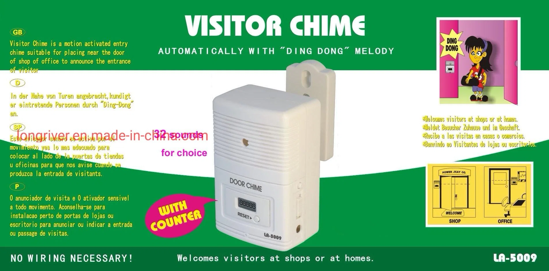 Arab Sound Welcome Visitor Chime Motion Sensor