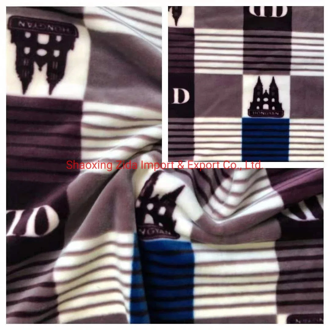 80%Polyester 20%Spandex Silver Fox Wool Knitting Fabric with Printed Fabric