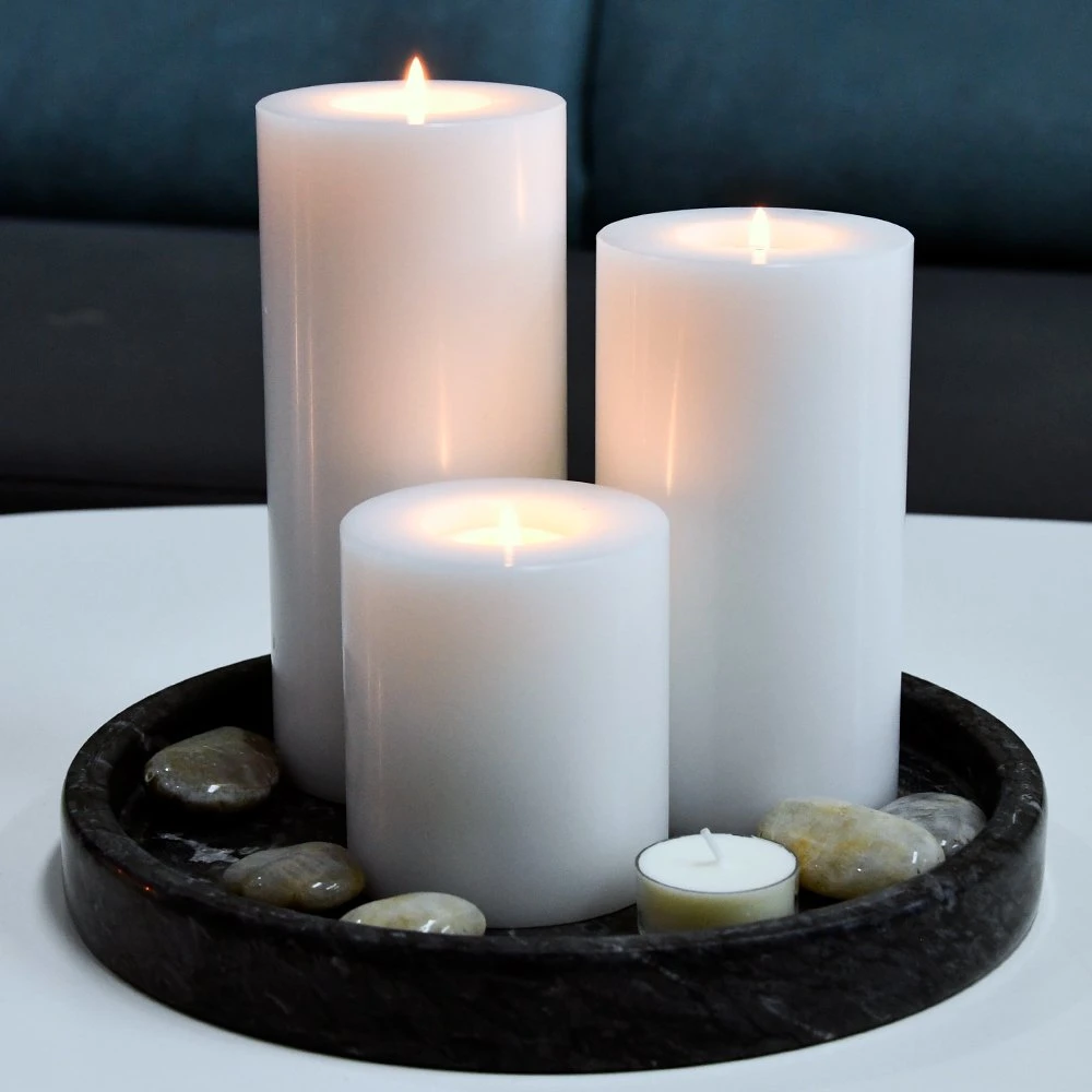 Modern Classic White Artificial Candles