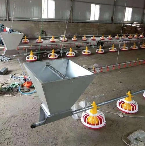 Automatic Poultry Farm Chicken House Coop Livestock Feeder Pan Automatic Broiler Feeding System for Broiler Layer