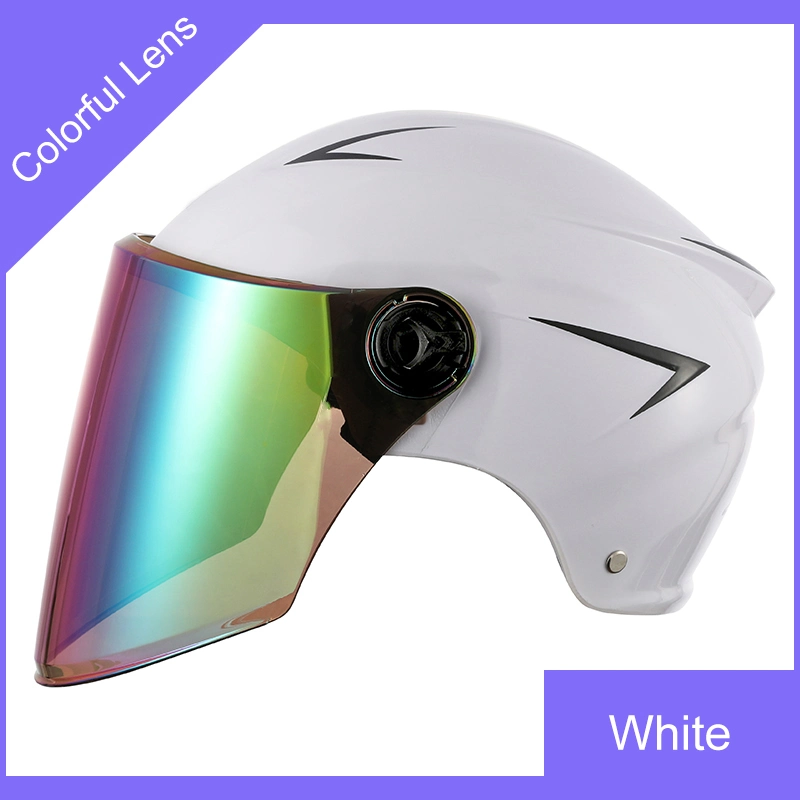 Professionelle Produktion Hochwertige Günstige Four Seasons Universal Headset Helm Outdoor Ride Long Lens Sicherheit Half Helm Motorrad Helm Anpassbar Logo