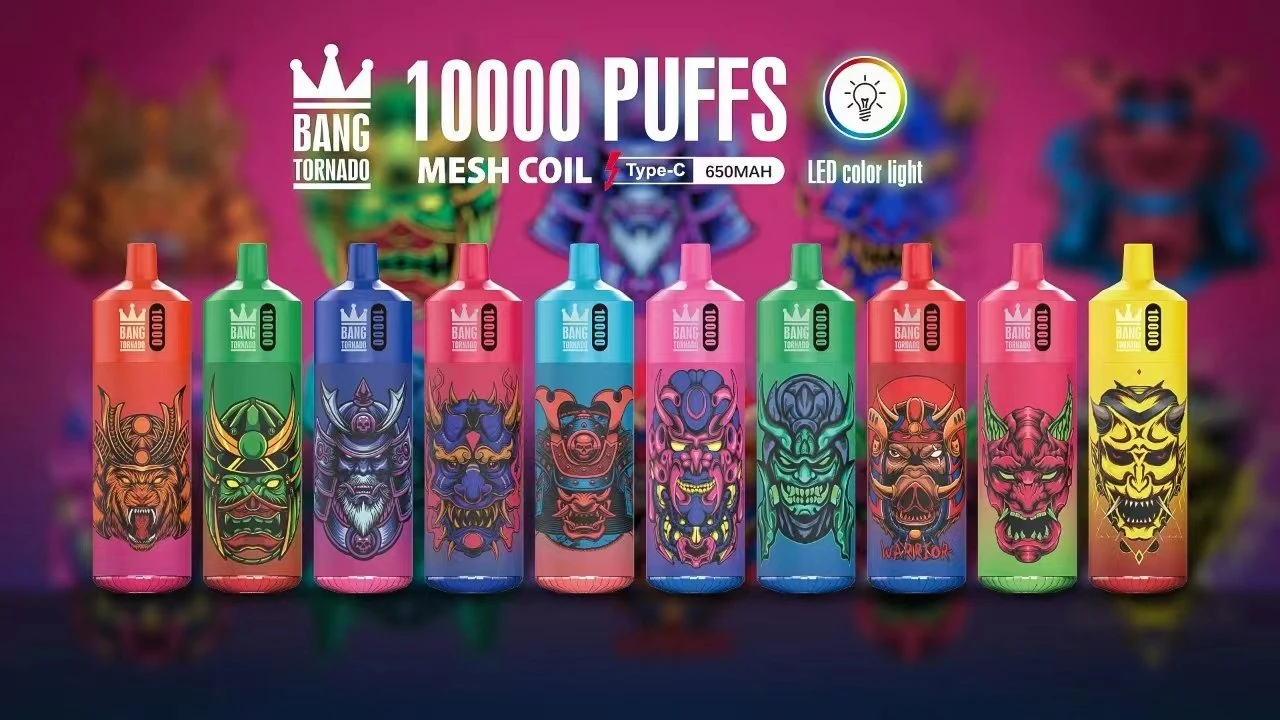 Bang Original Tornado 10000 Puffs Vape descartáveis Pen cigarros electrónicos Pod Mesh recarregável da bobina 0% 2% 5% evaporam