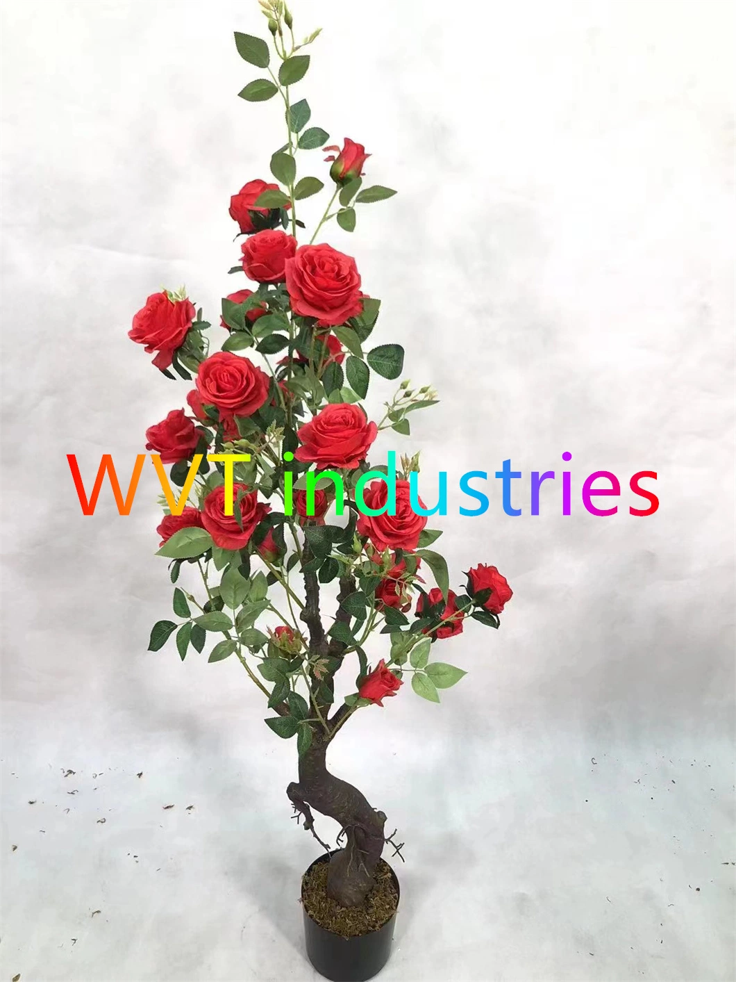 Hot Sale Artificial Reed Potted Plant Plastic Flowertree Bonsai for Wedding Decoration