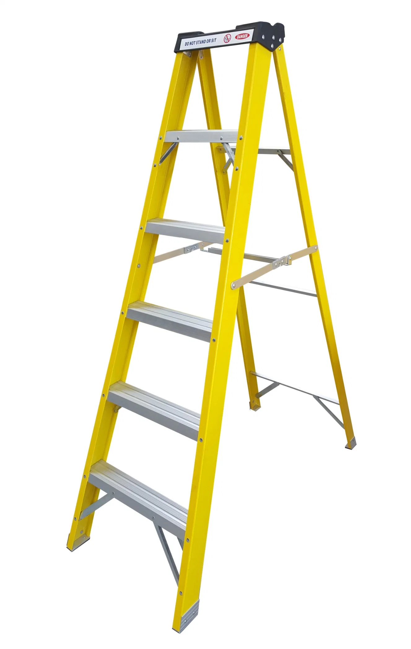 Top Quality Step Components Single-Sided Safety Fiberglass Ladder