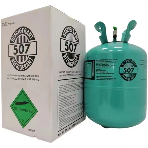 Precio bajo R507 R-32 R-290 R407C R404A R134A R410A R-600A R-22 F-Reon Gas refrigerante