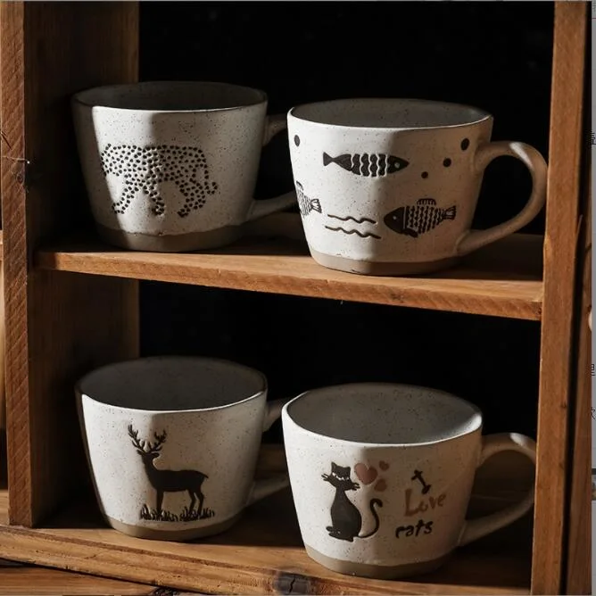 Japanese Home Drinking Cups Office Coffee Mugs Retro Creative Gift Ceramic Cups