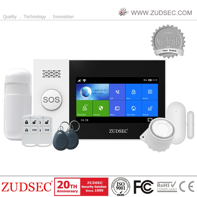 Wireless Smart Home Security GSM WiFi Alarm System with APP Control