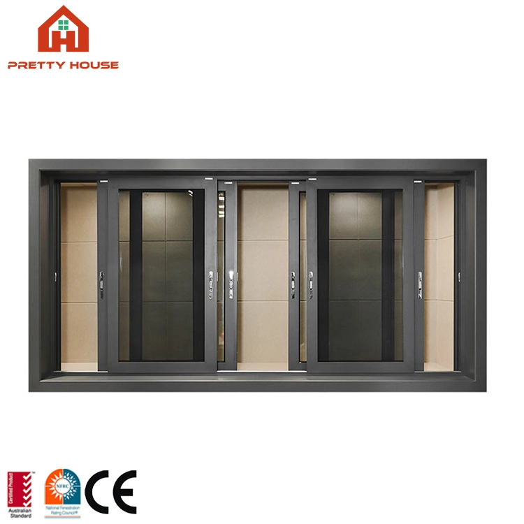 CE European Standard Best Quality Champagne Color Aluminum Sliding Windows