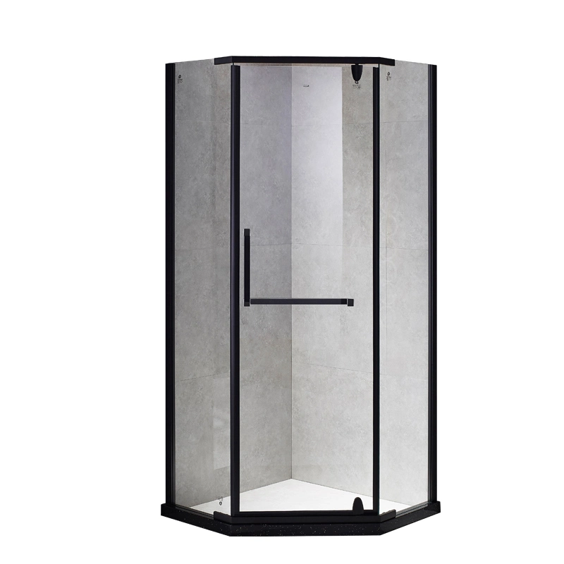 Black Aluminium Square Glass Shower Room Shower Enclosure