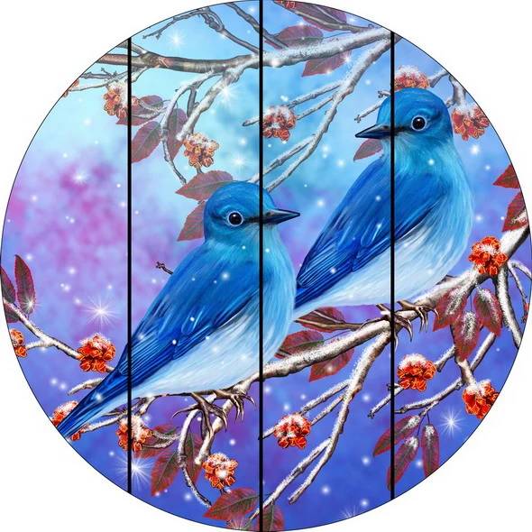 Factory Wholesale/Supplier Robin Bird Wood Wall Sign Art Craft Hanging Decoration