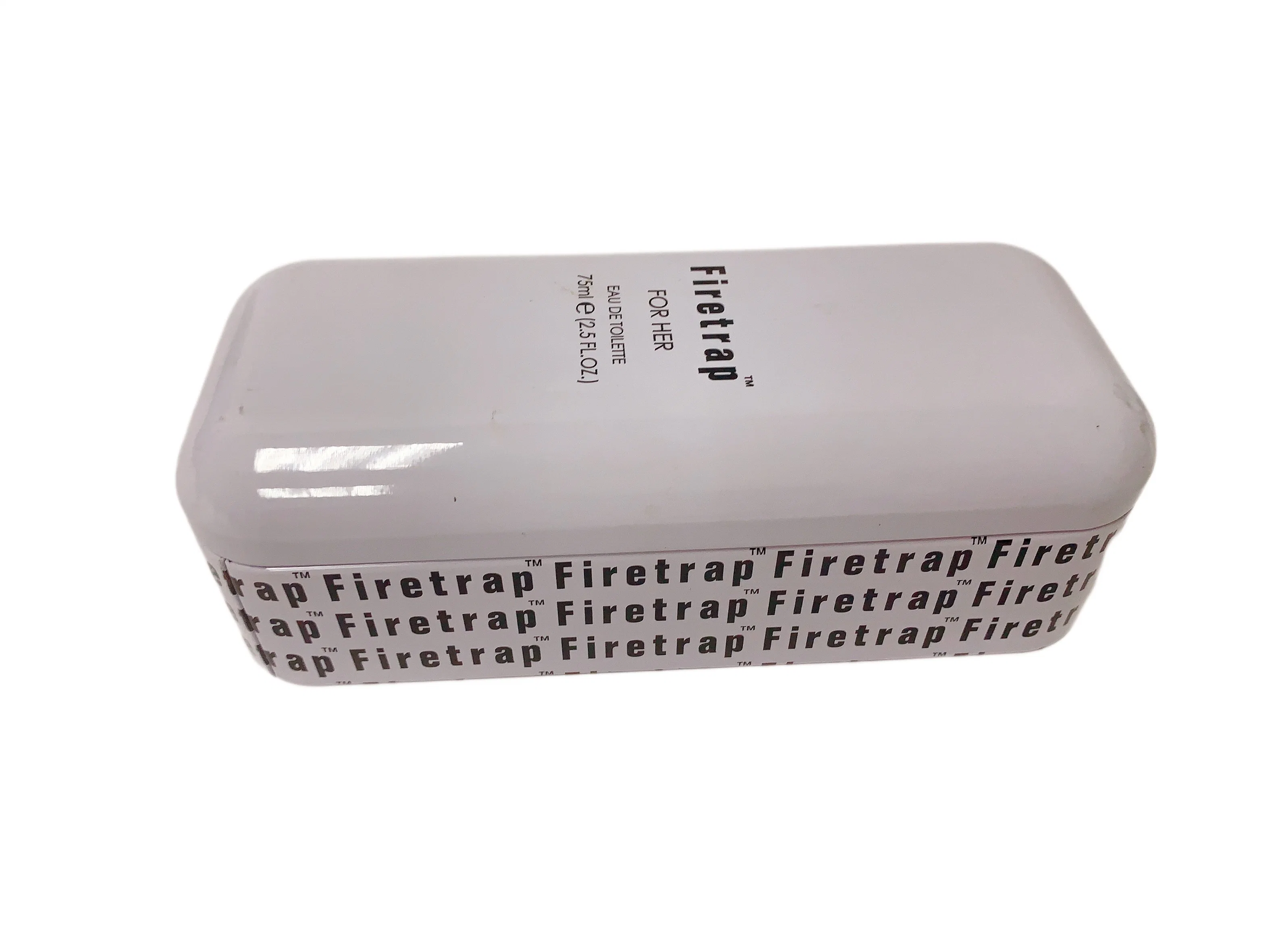 Forma rectangular impresión Caja de estaño Perfume y Estaño de regalo cosmético Caja de lata metálica Caja de envase
