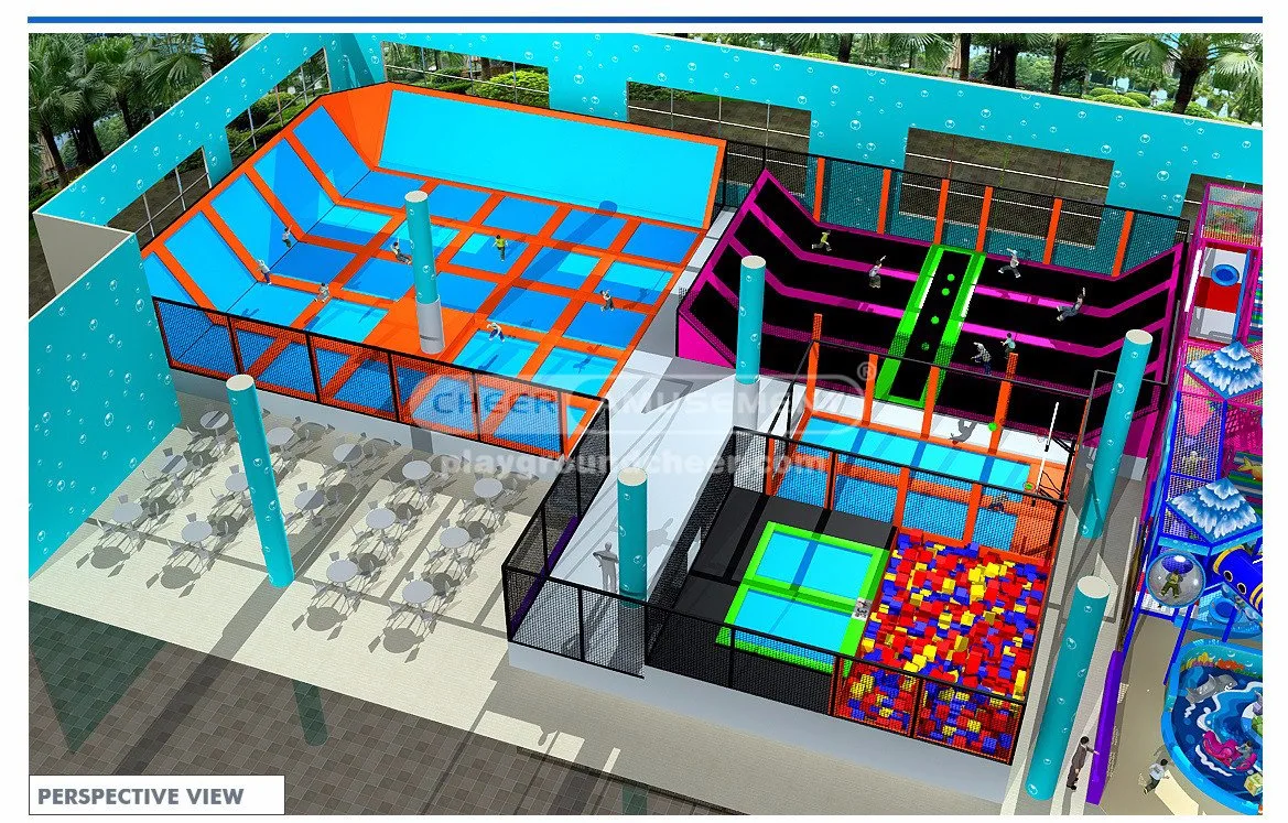 Cheer Amusement Multifunctional Kids Adult Trampoline Park for Sale