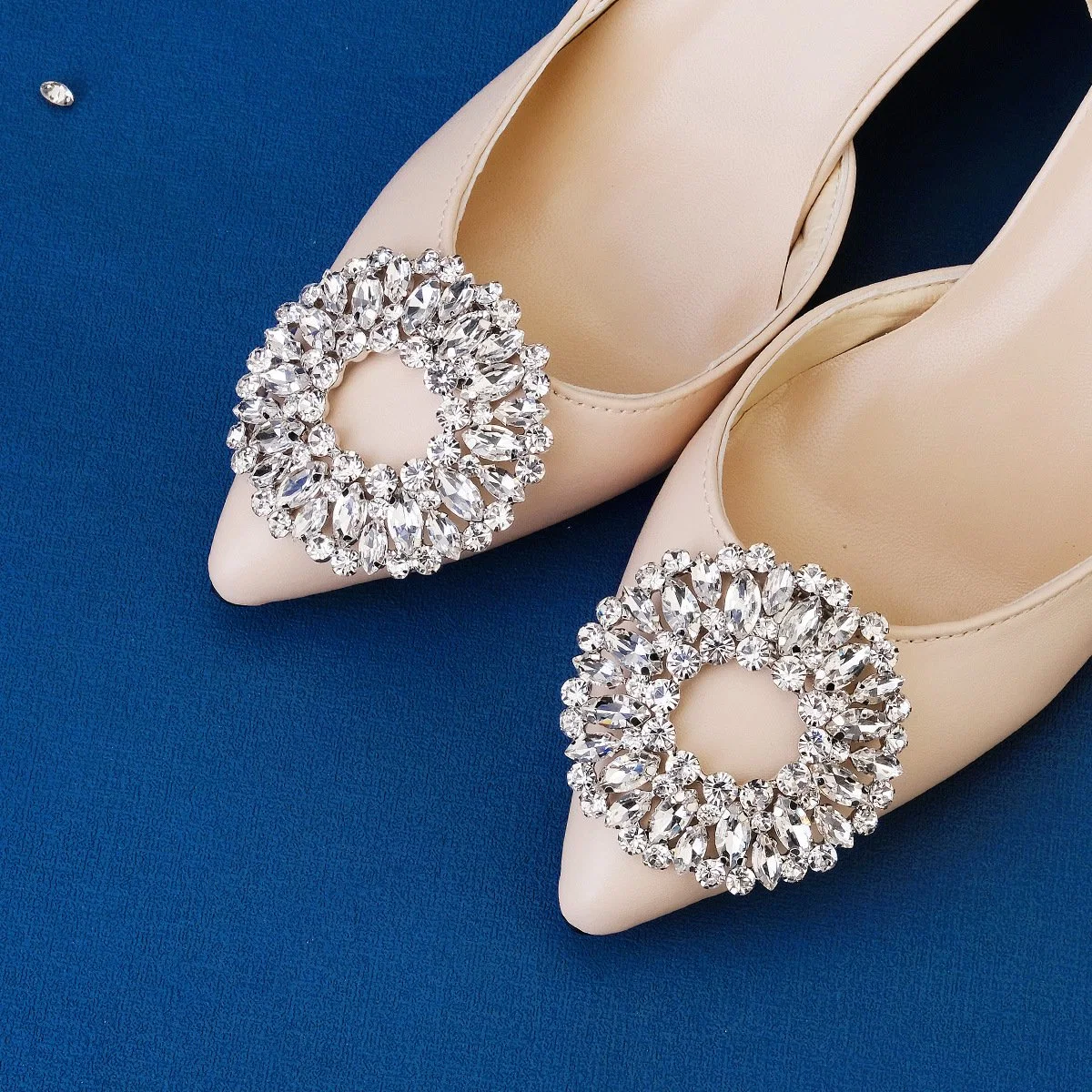 Rhinestone Flower Decorative Shoe Clip Fashion Wedding Shoe Buckle Accessories