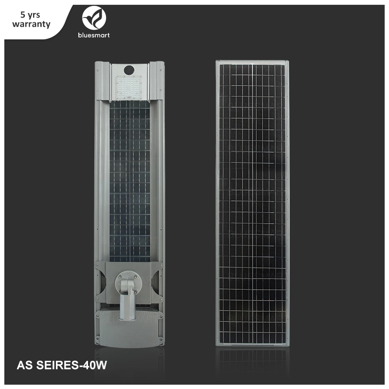 40W OEM todo-en-uno/integrado exterior Solar LED Street Garden Luz con Panel solar