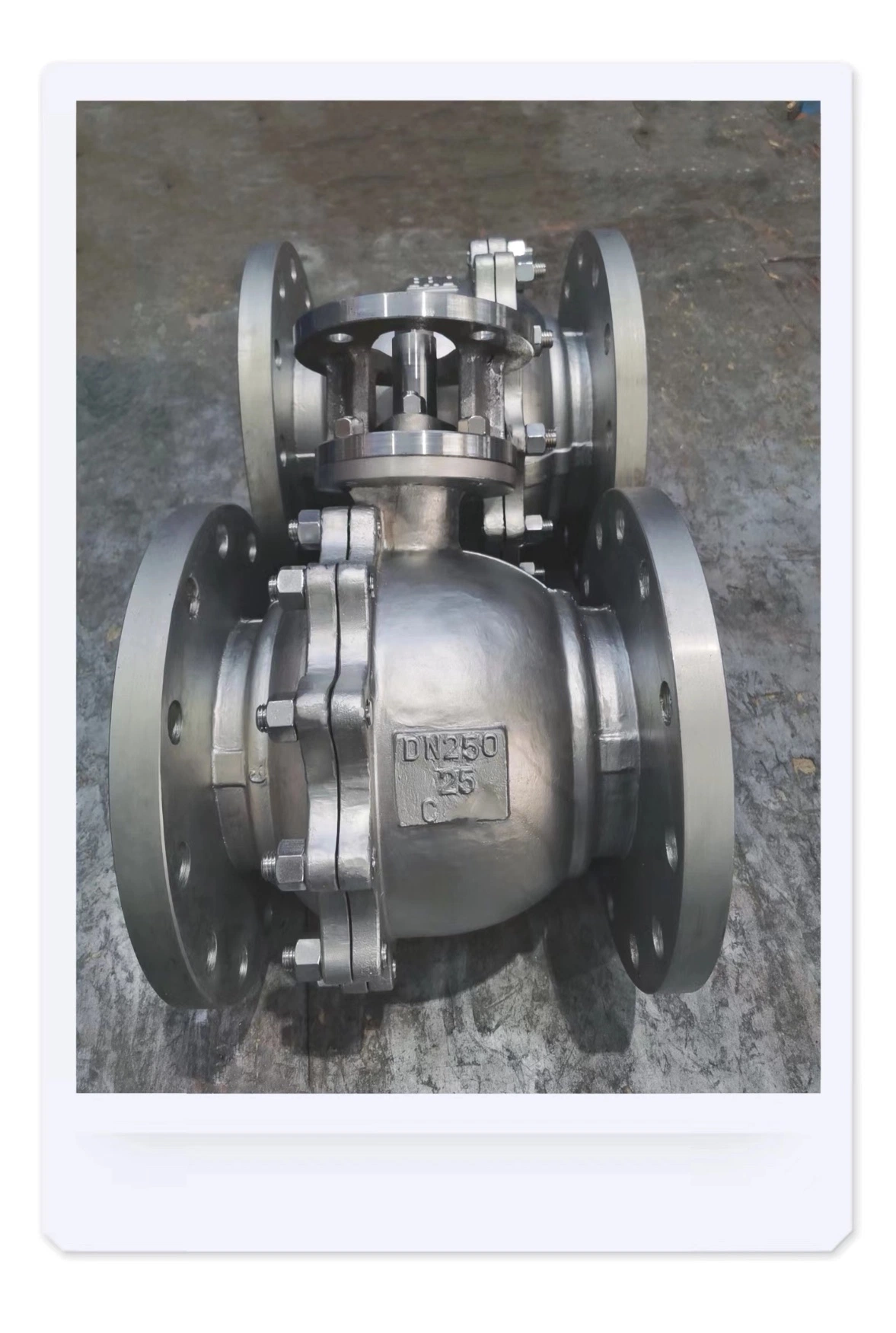 ANSI/DIN Flanged Stainless Steel 2PC Floating Ball Valve, Forged/Ss/Wcb Material