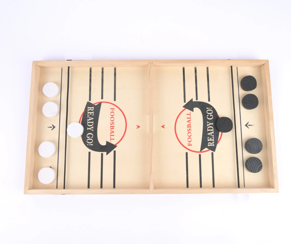 Fast Sling Puck Game Wooden Hockey Family Board Tabletop Winner Game