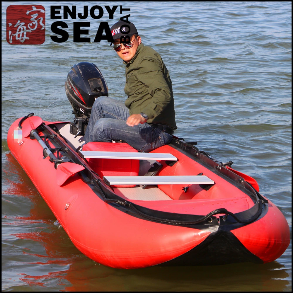 Pêche gonflable caoutchouc rafler kayak bateau avec moteur