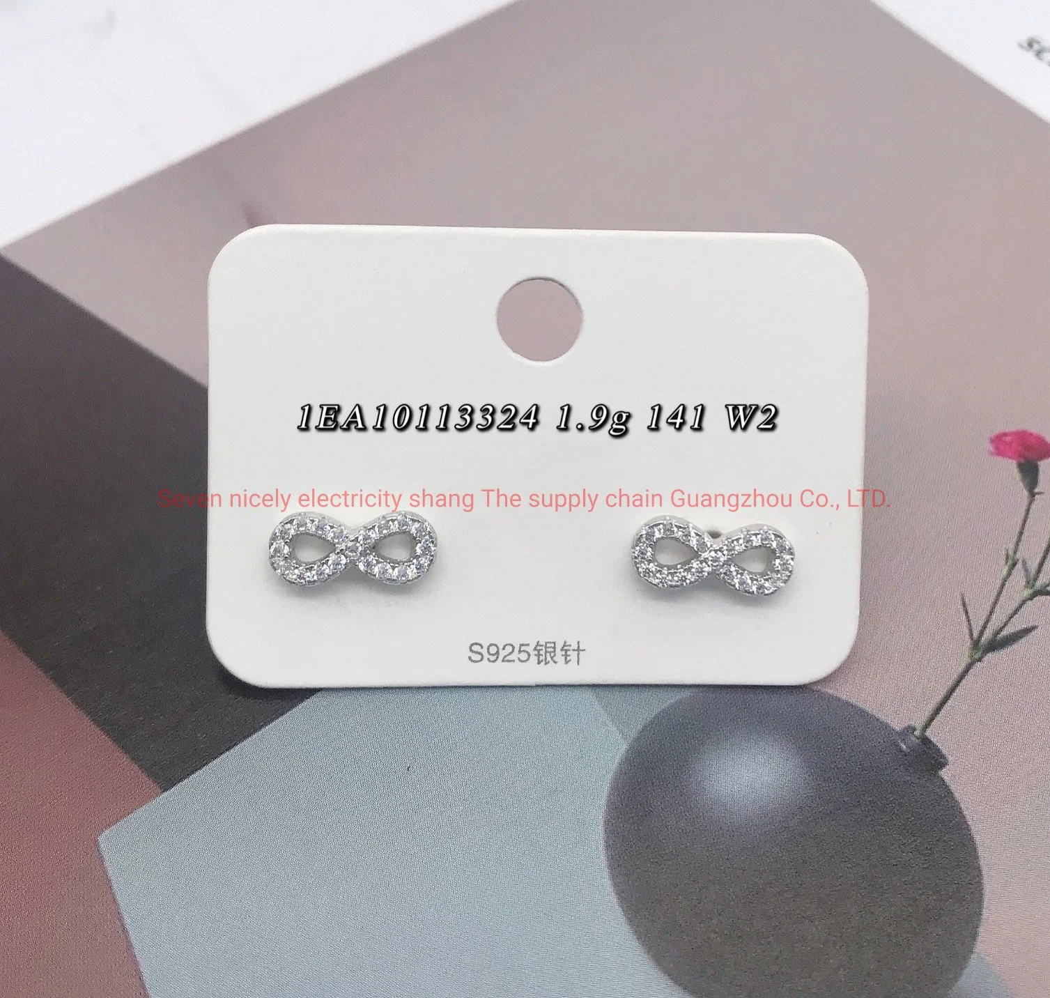 Fashion Hot Sale 925 Sterling Silver High quality/High cost performance  Custom Jewellery with White CZ Women Fancy Earrings