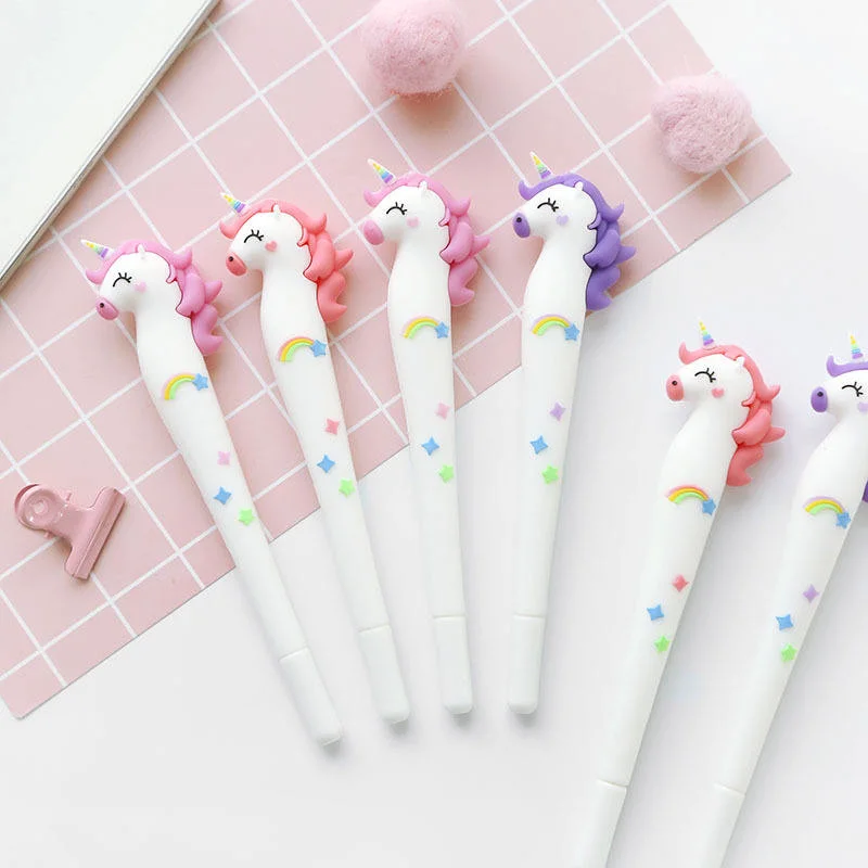 Creative Kawaii School Student Unicorn PVC Soft Pengel Pen Stationery