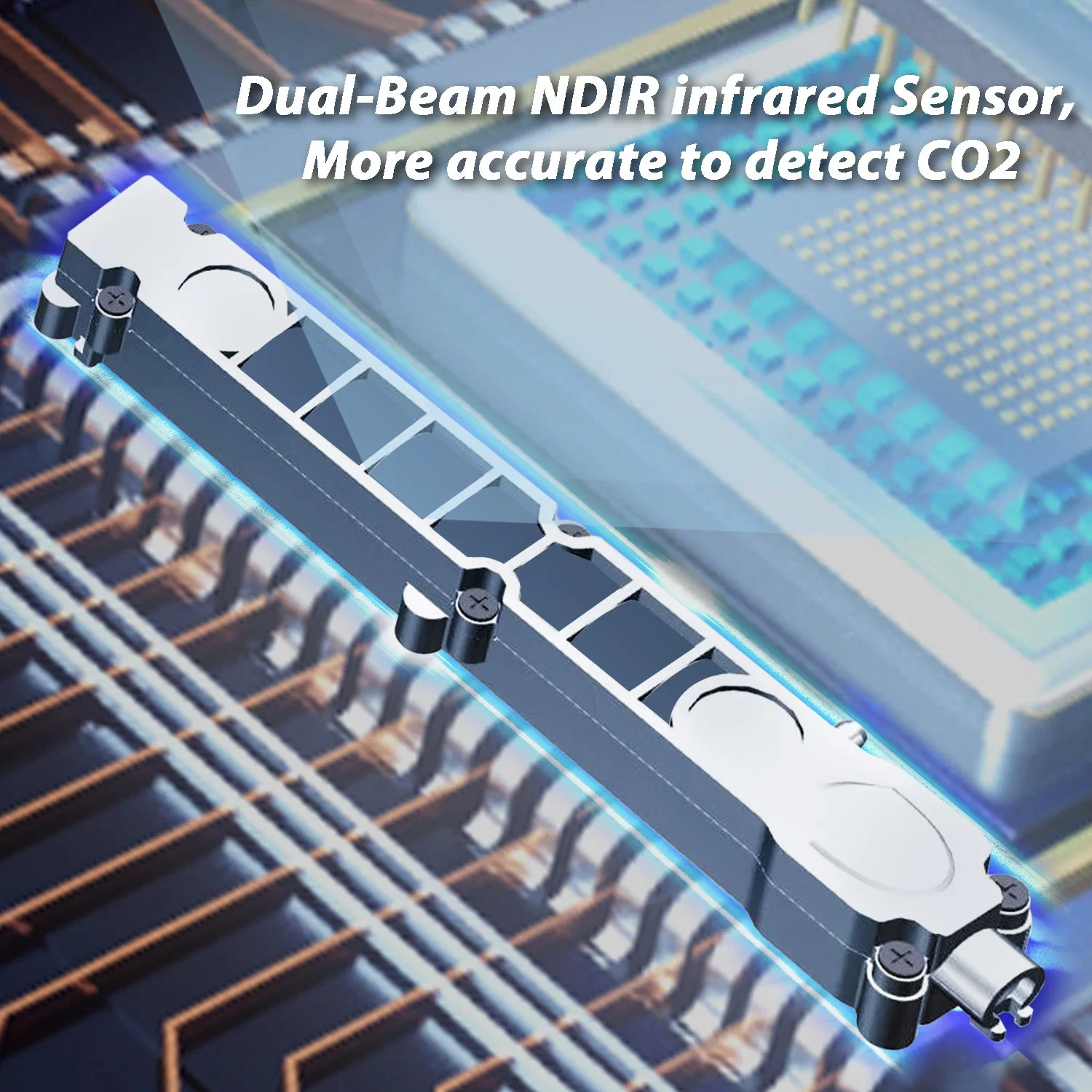 Detector de sobremesa de dióxido de carbono CO2 con LCD de registrador de datos Muestra el sensor de gas de la tarjeta SD de temperatura y humedad