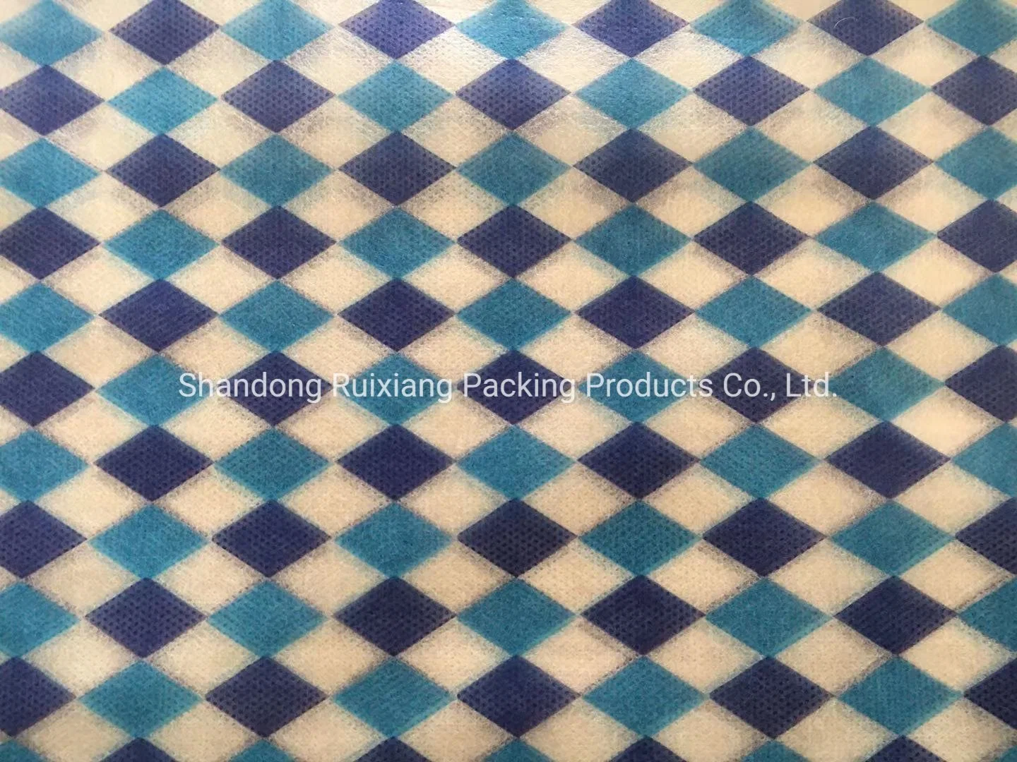 Custom Blue Diamond&#160; Pattern Printed PP Spunbond Non Woven Fabric Face Mask Fabric
