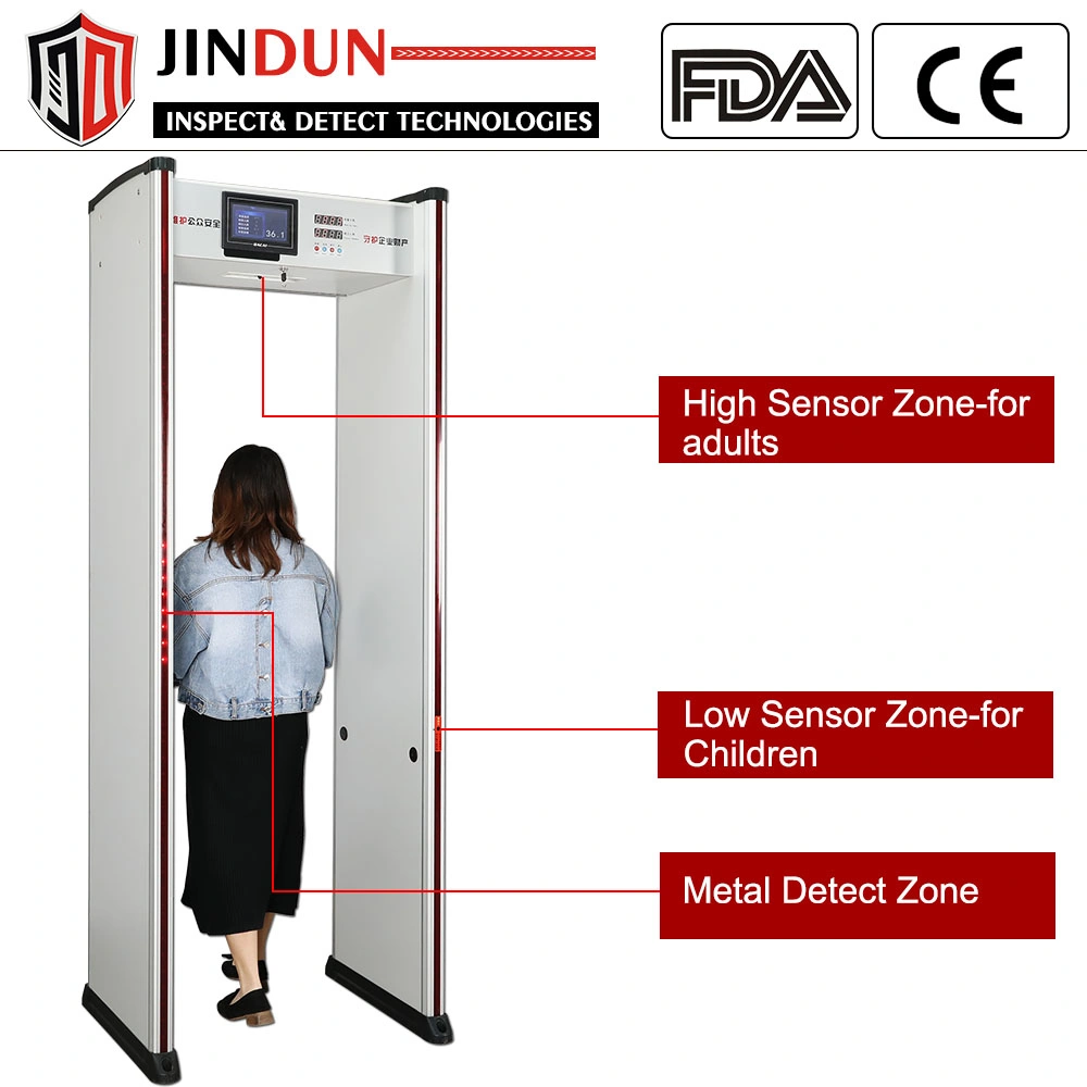 Walk-Through Infrared Human Body Auto Scanner with Metal Detector and Temperature Sensor