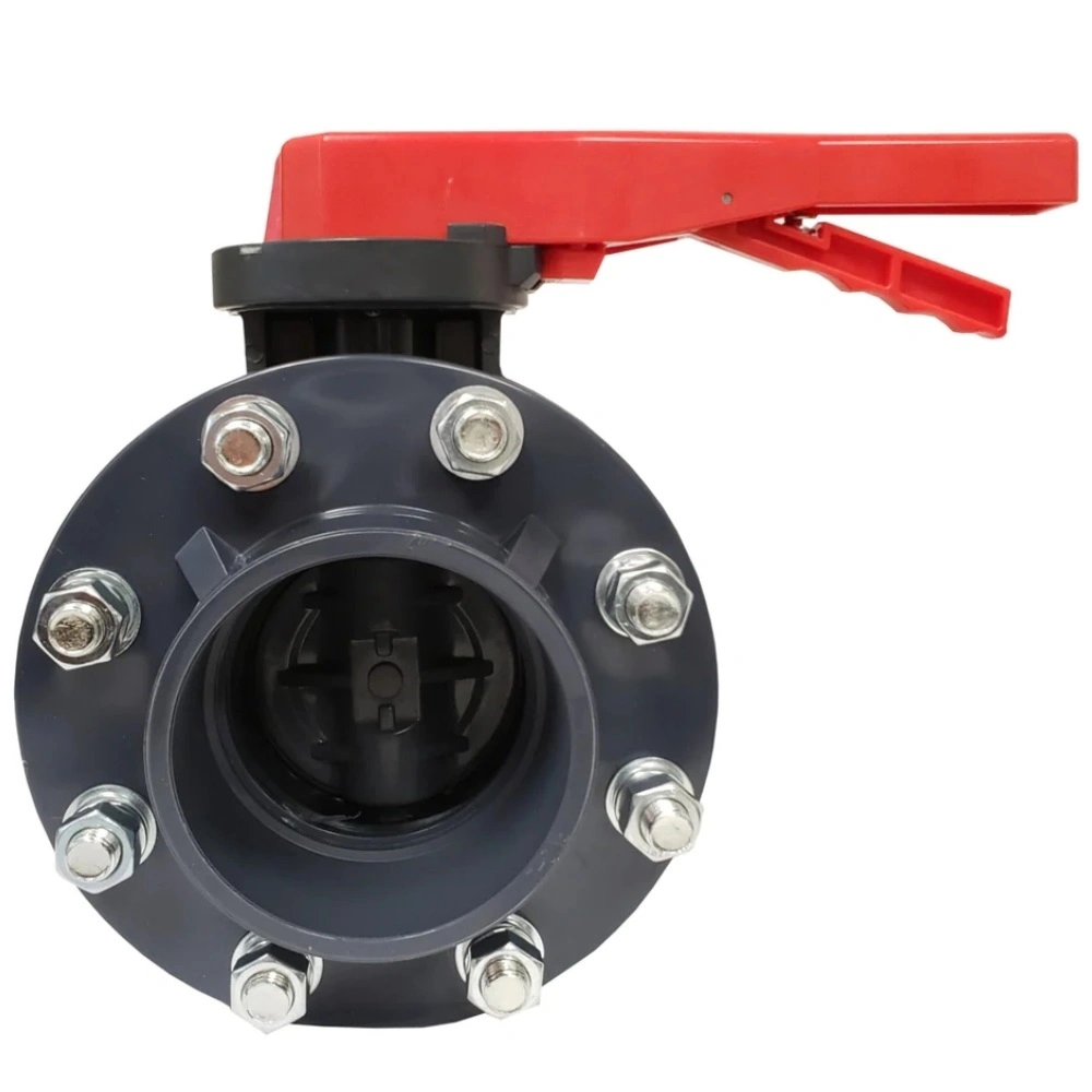 High quality/High cost performance Plastic Butterfly Valve Lever PVC Wafer Type Worm Gear Butterfly Valve UPVC Manual Handle Butterfly Valve DIN JIS ANSI Standard for Water Supply