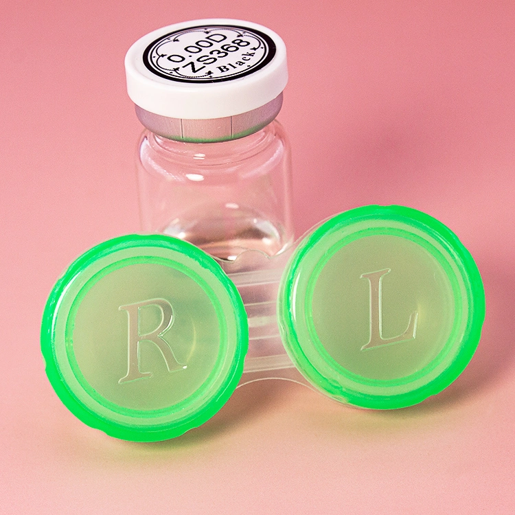Color de la fabricación de lentes de contacto de plástico para almacenar lentes de contacto.