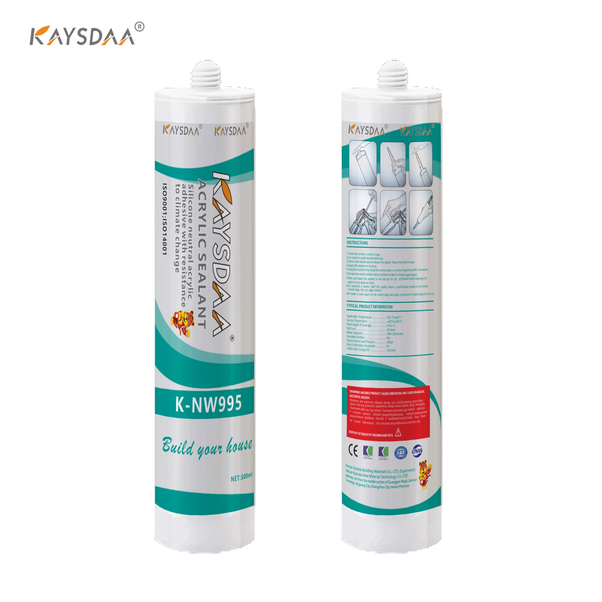 Top4 Silicone Neutral Acrylic Adhesive with Resistance to Climate Change