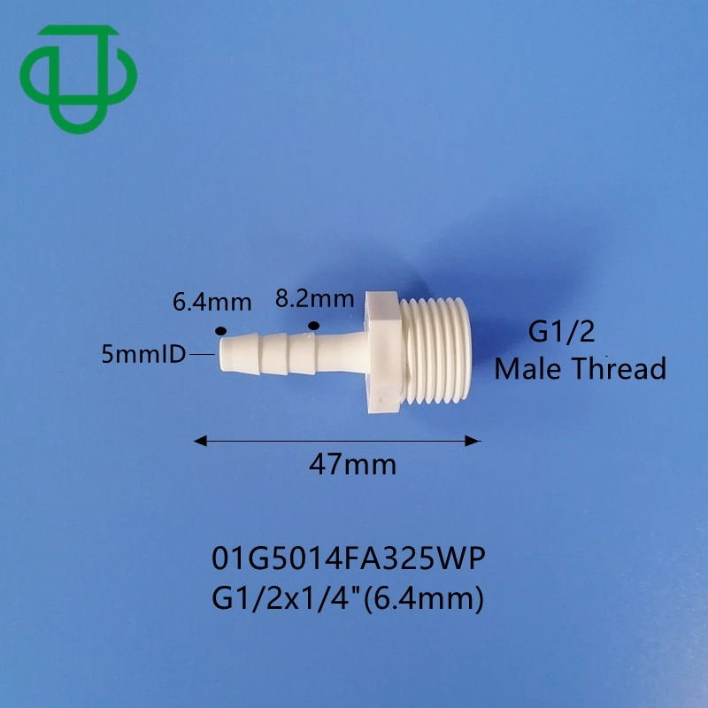 Plastic 9/16" 14mm Hose Barb to G1/2 Bsp Male Thread Barbed Adapter Pipe Fitting