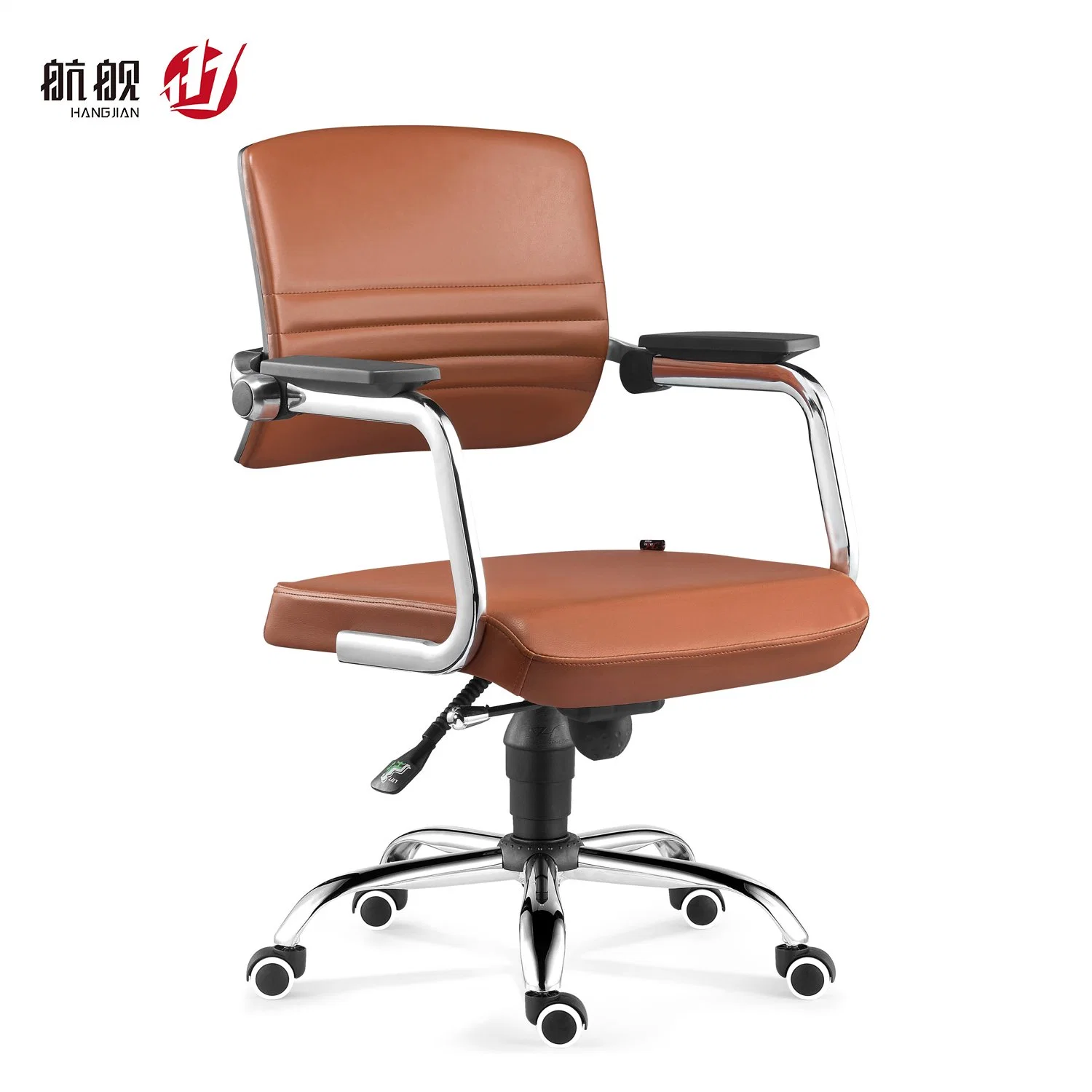 Mini Office Furniture Mesh/Leather Staff Chair for Reception with Backrest