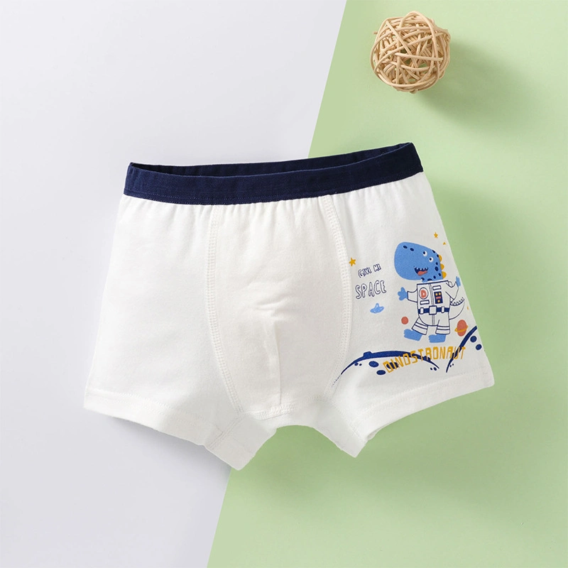 Cotton Graphic Print Boys Boxer Shorts Antibacterial Skin-Friendly Sweat Absorbing Children&prime; S Underwear