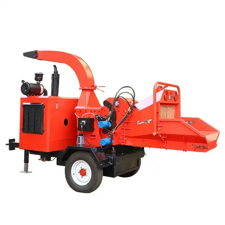 Garden Use Wood Milling Cutting Log Branches Small Petrol Wood Chipper Machine