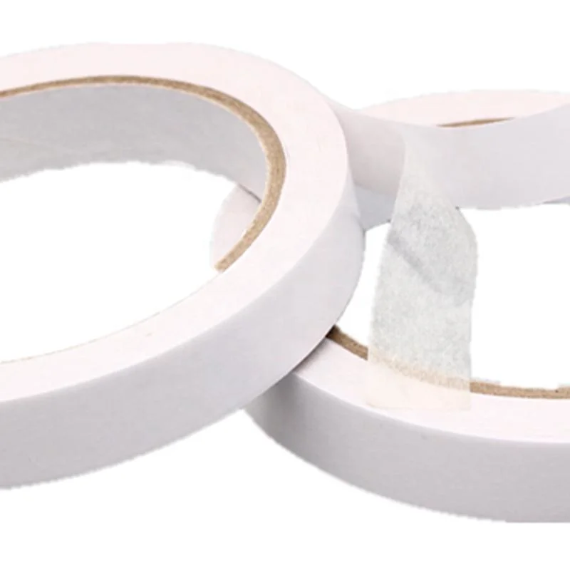 Double Side White Pressure Sensitive Adhesive Tape with Fabric Base Customized Size Transparent Acrylic OPP Tape