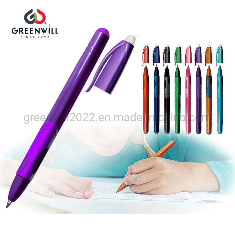 Customized Fashion Office Supplies Ergonomic Comfortable Grip Erasable Refillable Gel Pen (KP19003L)