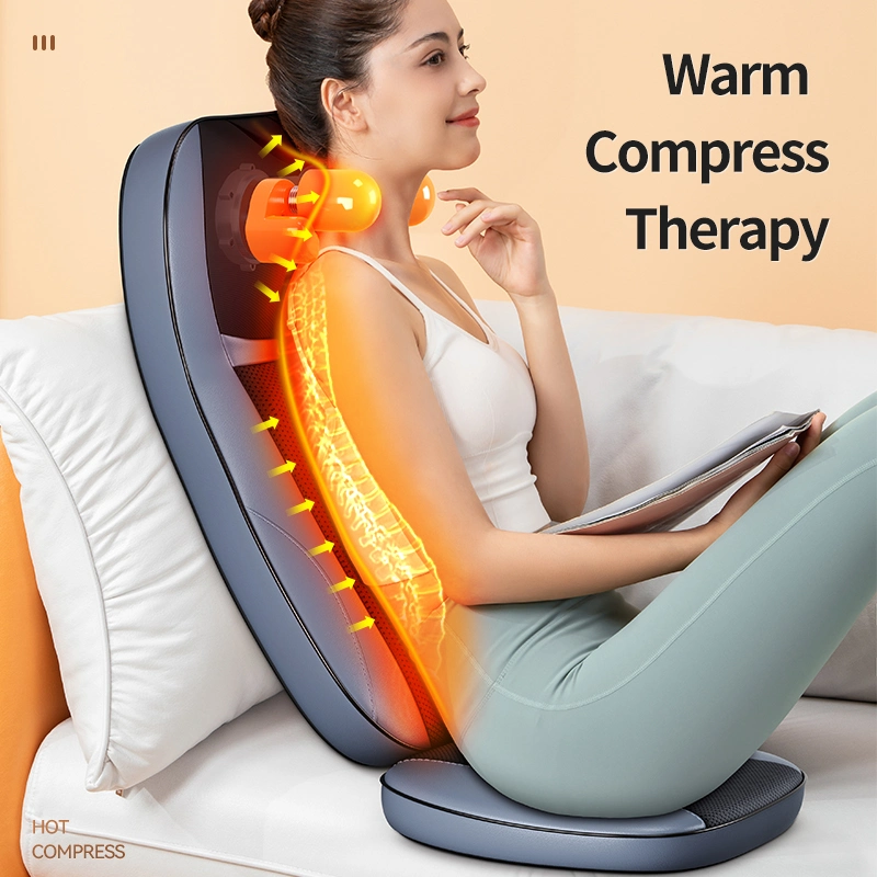 Electric Shiatsu Full Neck and Back Portable Massager Chair Cushion Home Portable Back Massager with Heat