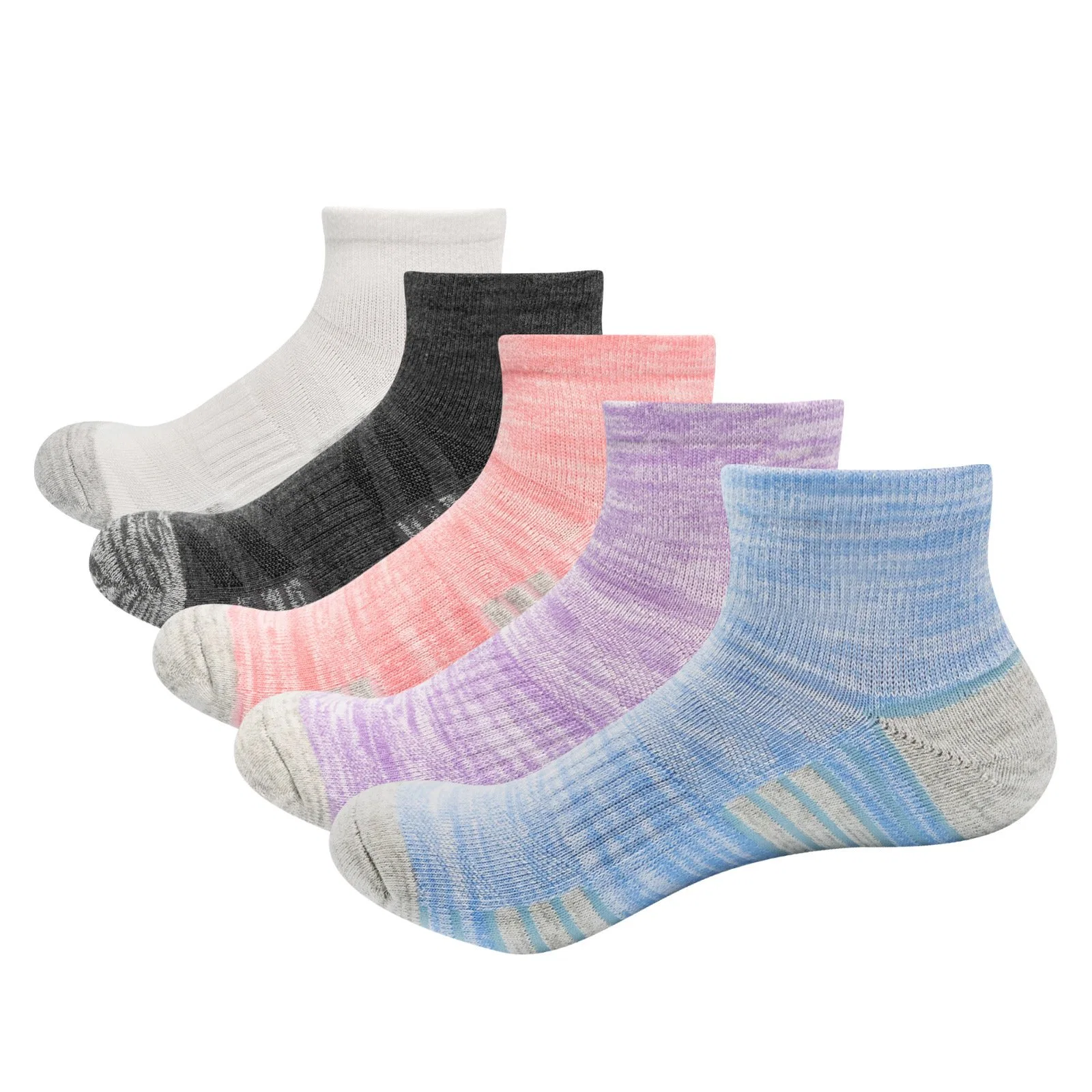 Custom Frauen Mode Bequeme Baumwolle Polyester Bunte Sport Kurze Viertel Großhandel Erwachsene Atmungsaktive Socken